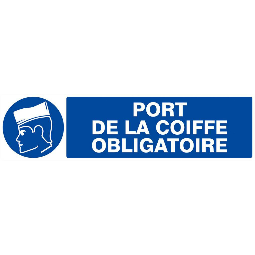 PORT DE LA COIFFE OBLIGATOIRE 200x52mm TALIAPLAST - 620502
