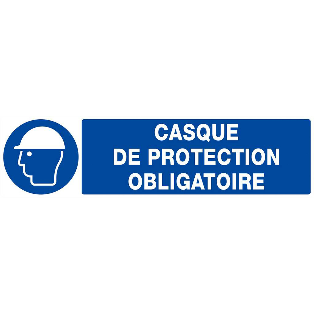 CASQUE DE PROTECTION OBLIGATOIRE 200x52mm TALIAPLAST - 620503