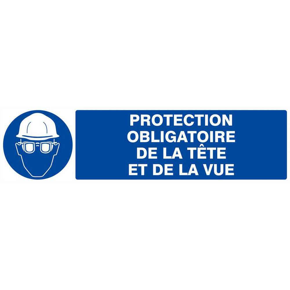 PROTECTION OBLIGATOIRE TETE ET VUE 200x52mm TALIAPLAST - 620504