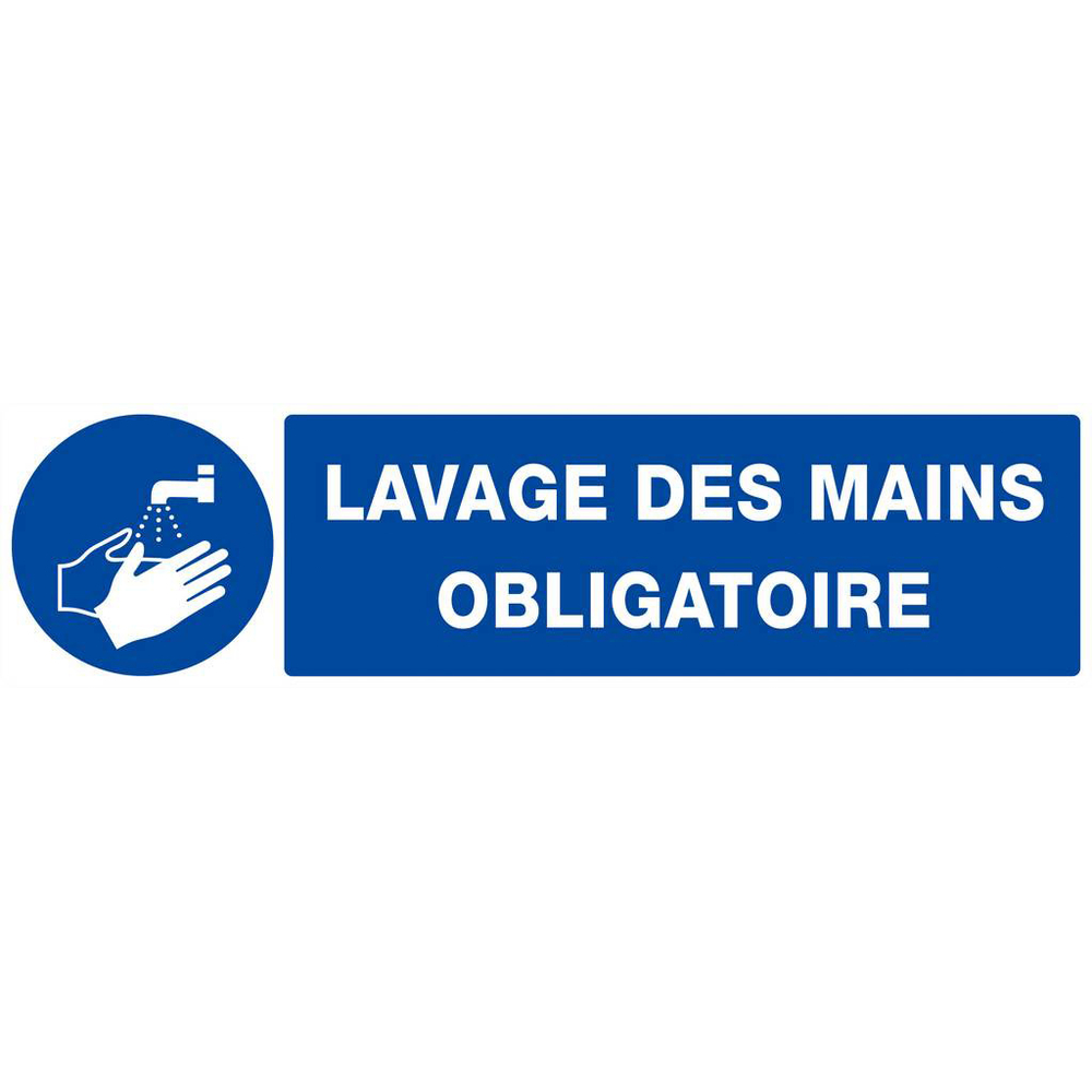 LAVAGE DES MAINS OBLIGATOIRE 200x52mm TALIAPLAST - 620520