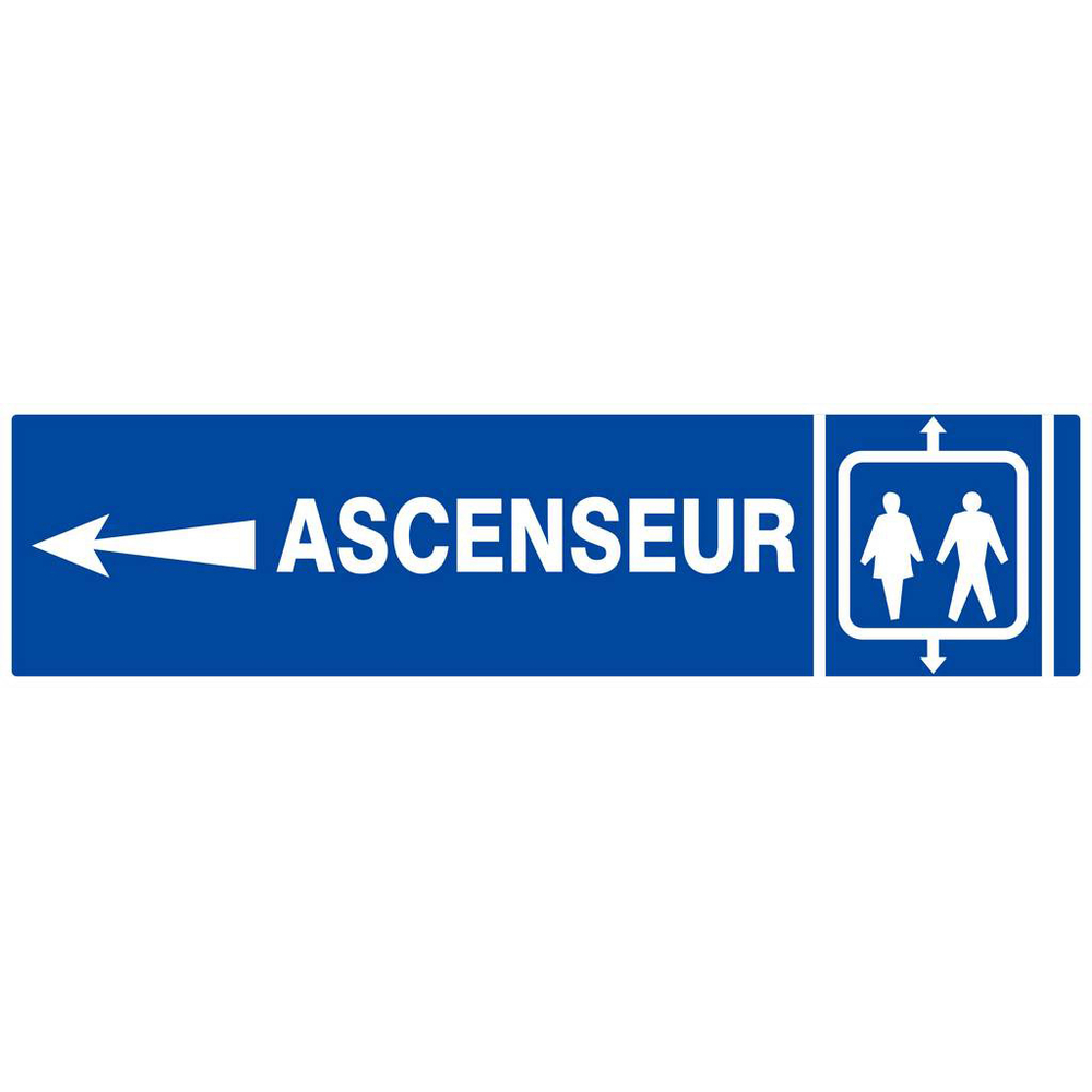 Panneau rigide ASCENSEUR FLECHE A GAUCHE 200x52mm TALIAPLAST - 620603