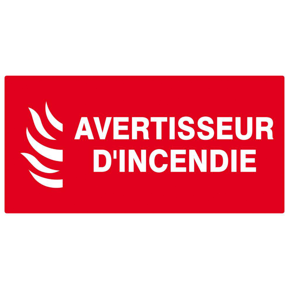 AVERTISSEUR D' INCENDIE 330x200mm TALIAPLAST - 621115