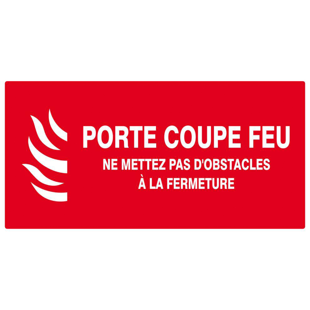 PORTE COUPE-FEU (+ texte) 330x200mm TALIAPLAST - 621121