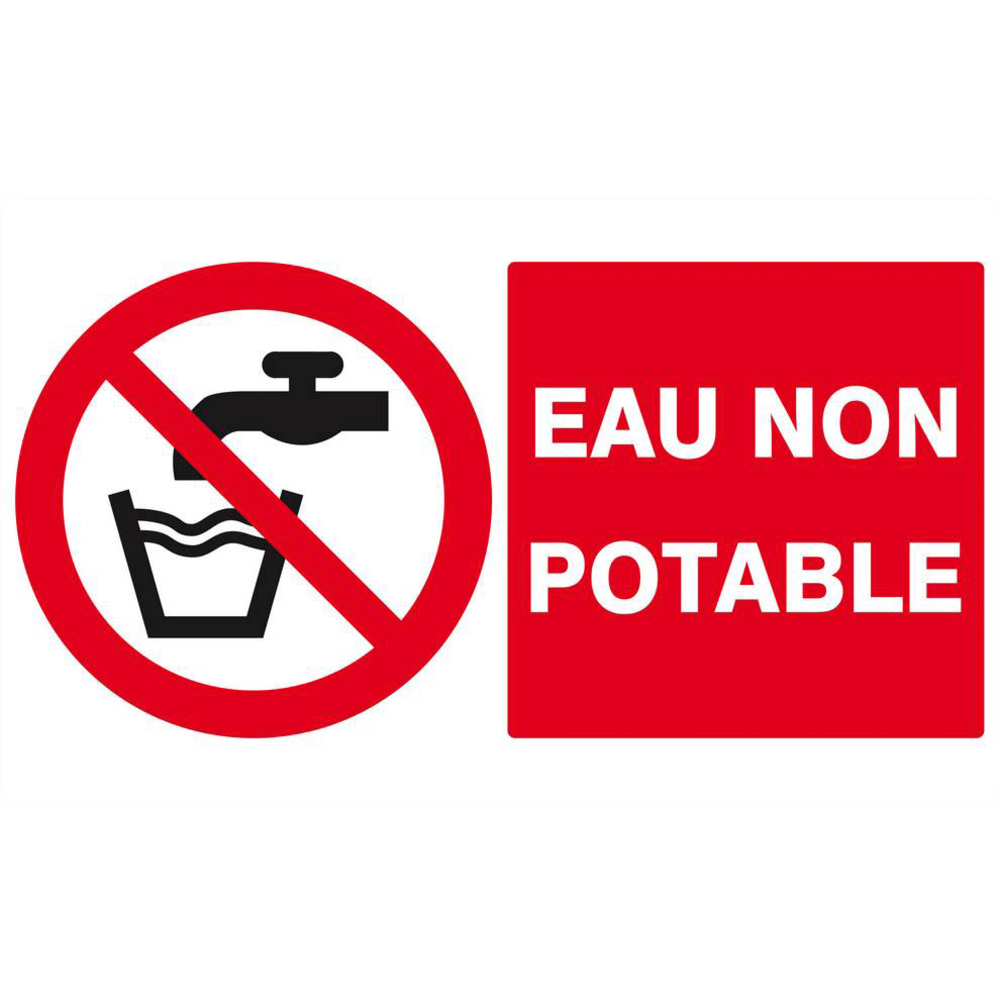 Panneau rigide EAU NON POTABLE 330x200mm TALIAPLAST - 621214