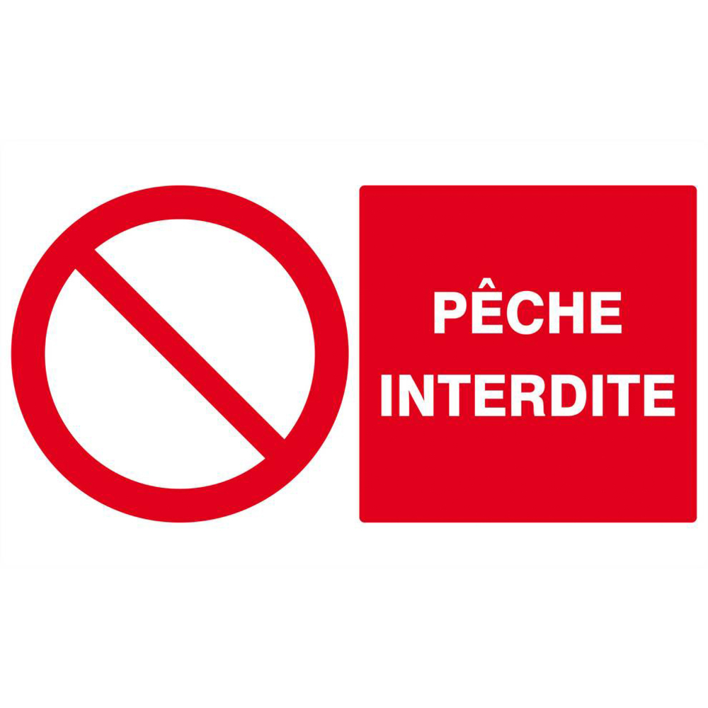 Panneau rigide PECHE INTERDITE 330x200mm TALIAPLAST - 621215