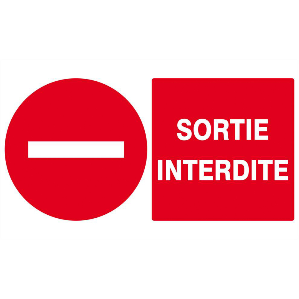 Panneau rigide SORTIE INTERDITE 330x200mm TALIAPLAST - 621224