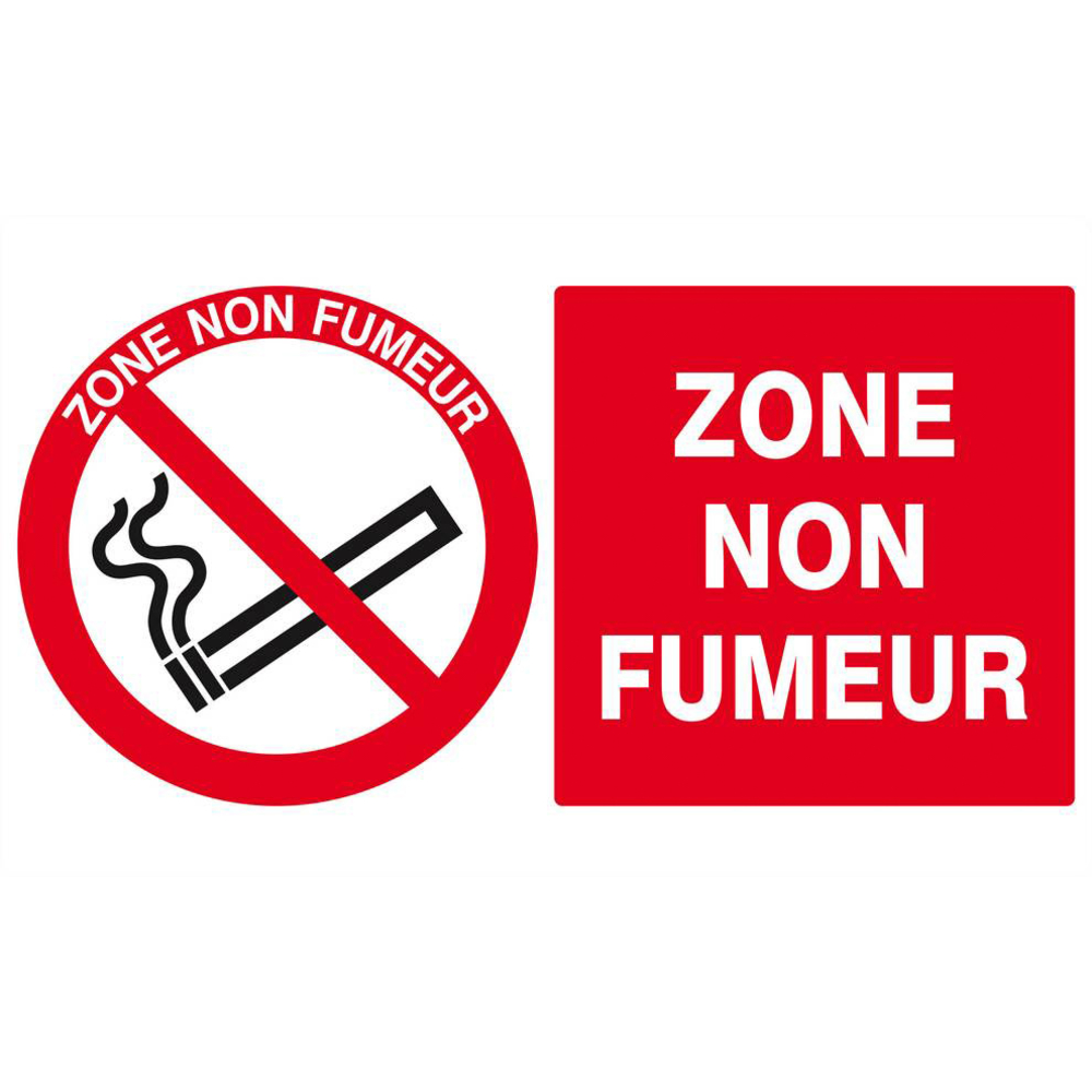 Panneau rigide ZONE NON FUMEUR 330x200mm TALIAPLAST - 621235