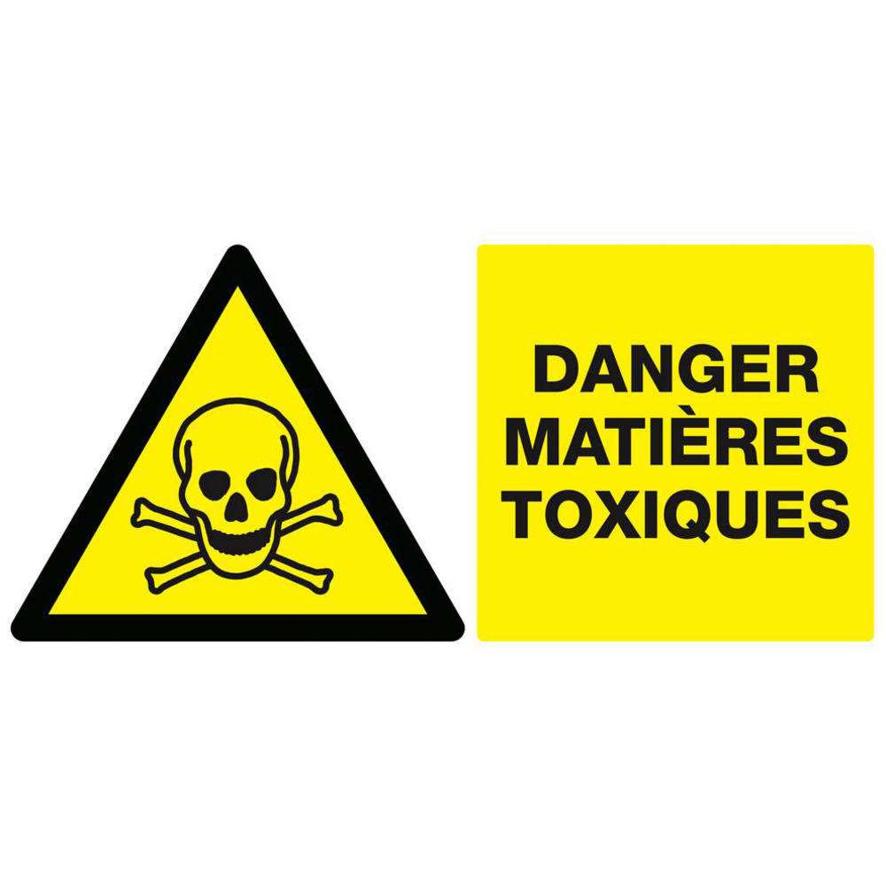 Panneau rigide DANGER, MATIERES TOXIQUES 330x200mm TALIAPLAST - 621301