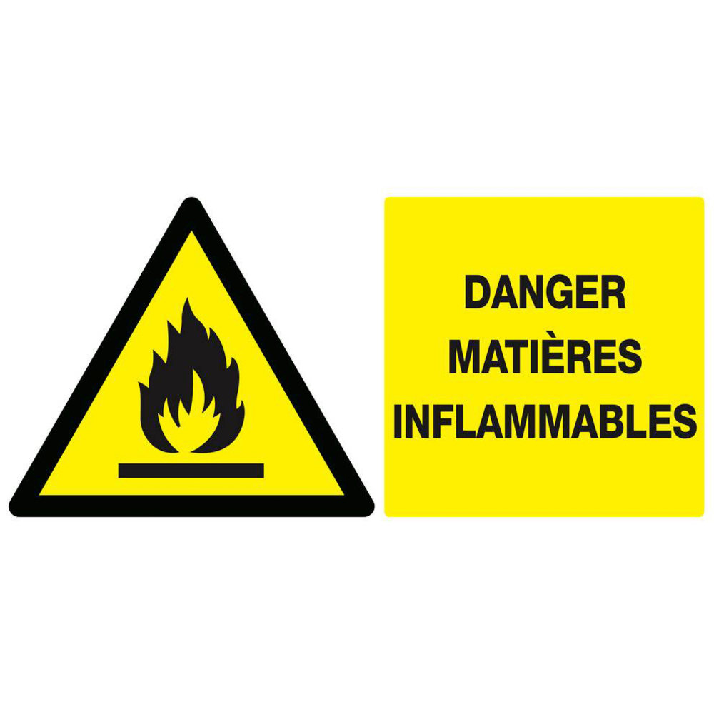 Panneau rigide DANGER, MATIERES INFLAMMABLES 330X200mm TALIAPLAST - 621303
