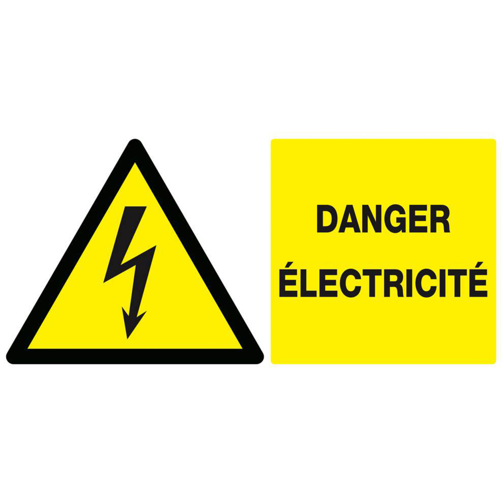 Panneau rigide DANGER, ELECTRICITE 330x200mm TALIAPLAST - 621305