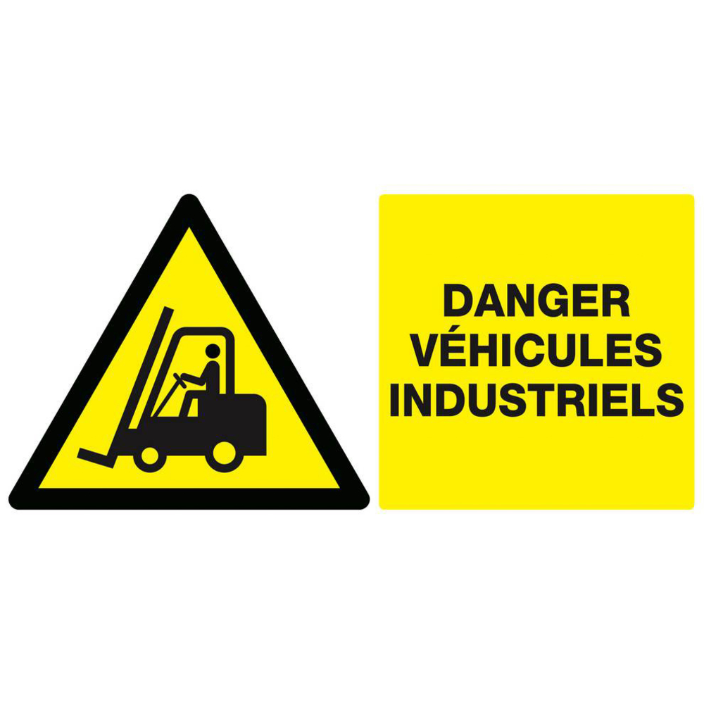 Panneau rigide DANGER VEHICULES INDUSTRIELS 330x200mm TALIAPLAST - 621310