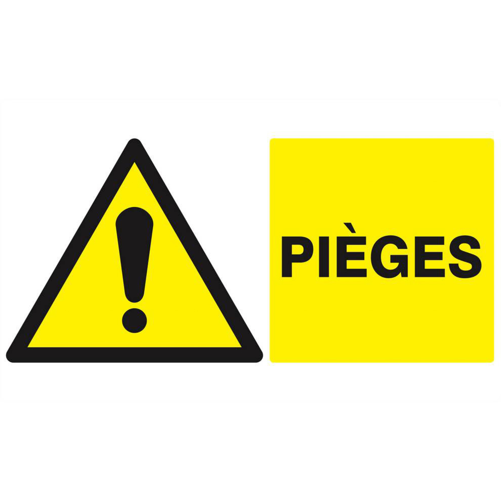 Panneau rigide DANGER PIEGES 330x200mm TALIAPLAST - 621321