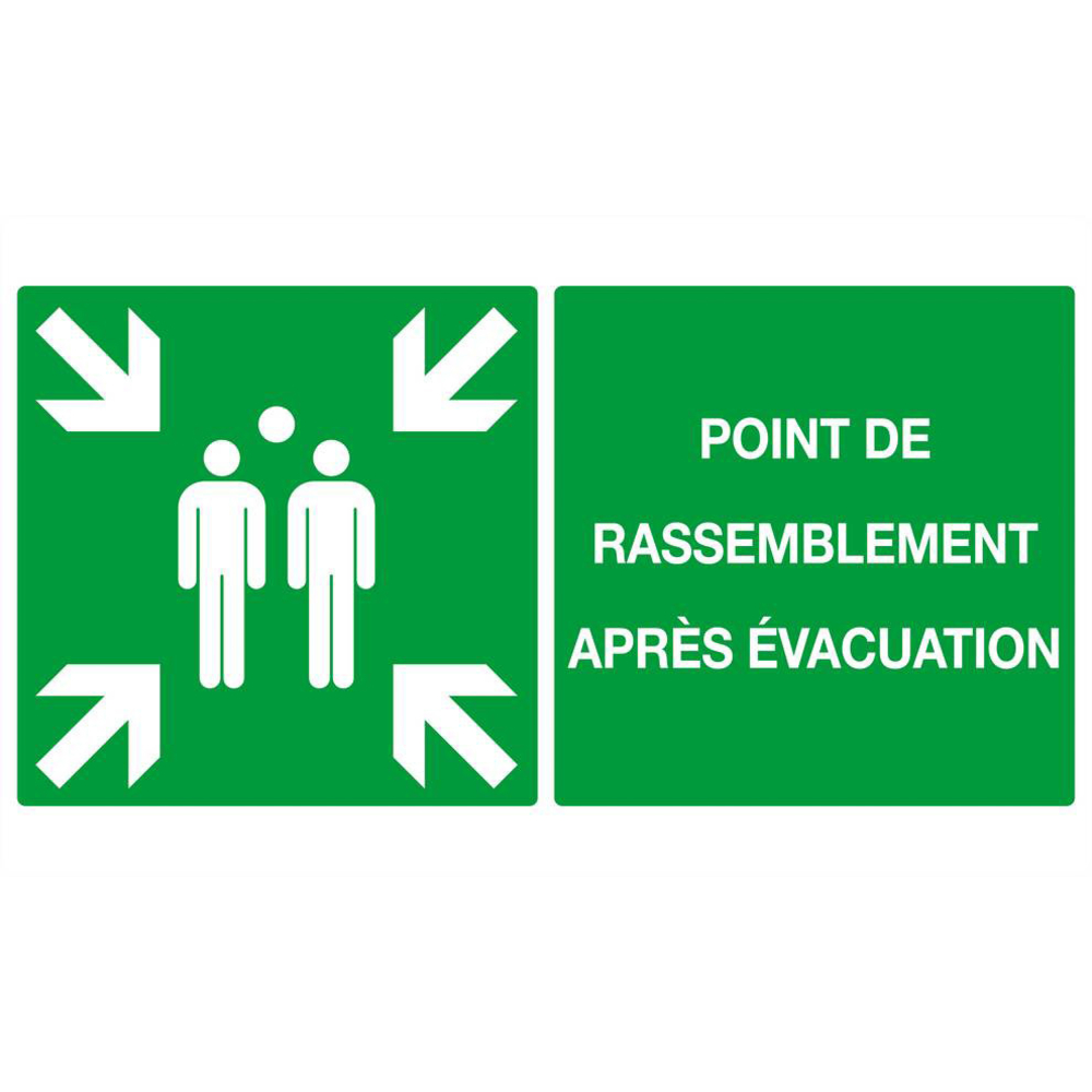 POINT DE RASSEMBLEMENT APRES EVACUATION 330x200mm TALIAPLAST - 621406