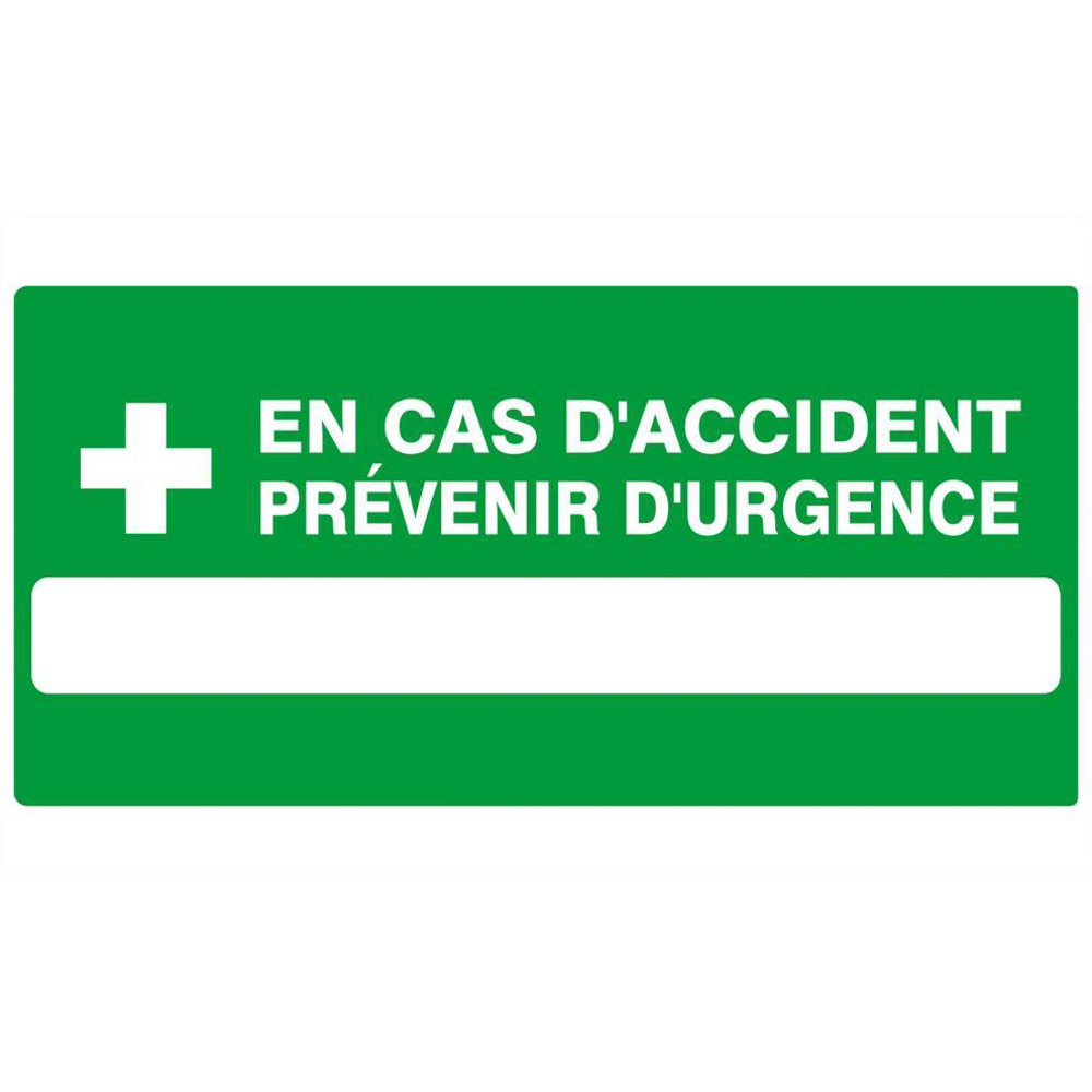EN CAS D'ACCIDENT PREVENIR D'URGENCE 330x200mm TALIAPLAST - 621413