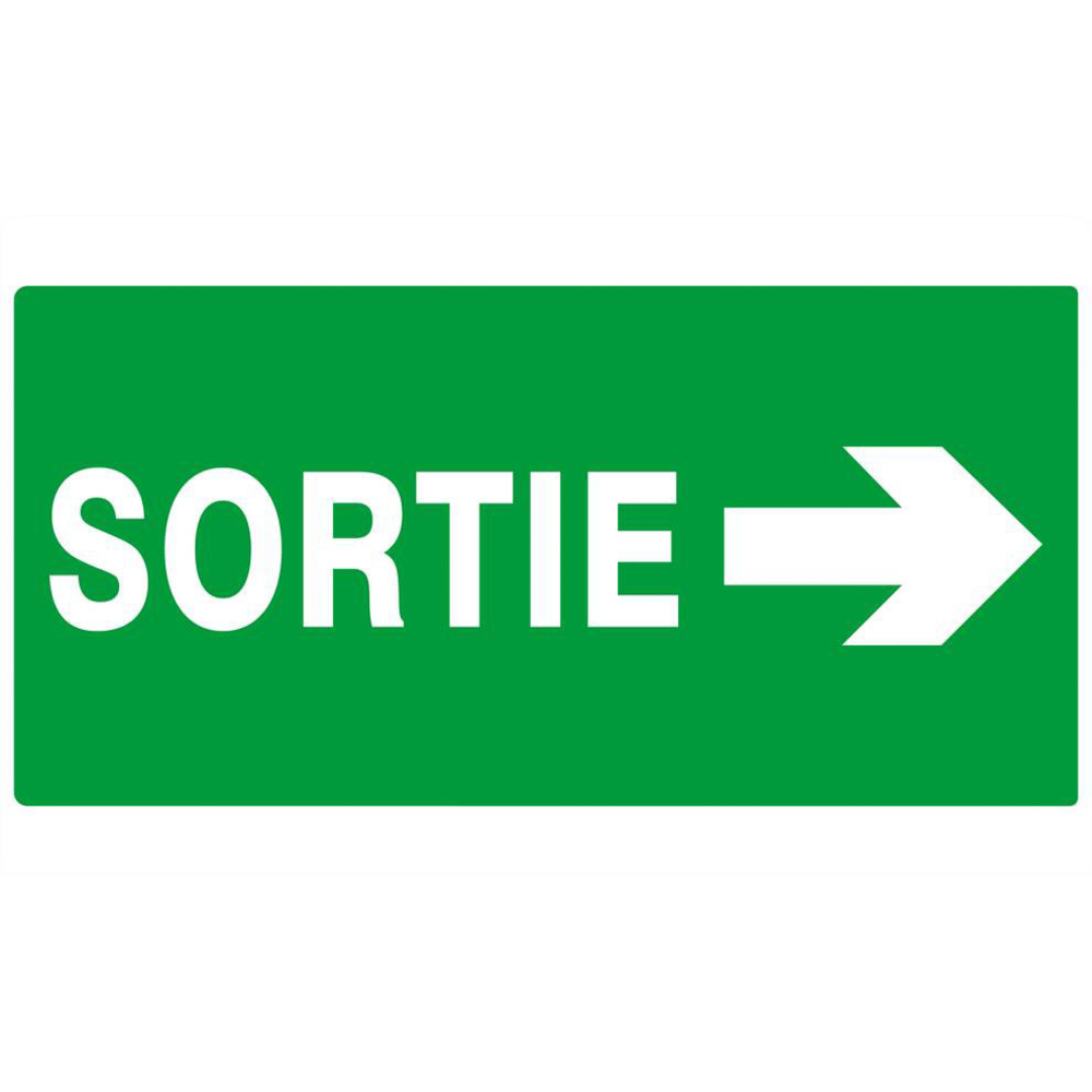 SORTIE FLECHE A DROITE 330x200mm TALIAPLAST - 621419