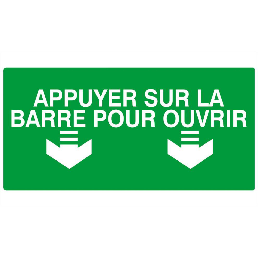 APPUYER SUR LA BARRE POUR OUVRIR 330x200mm TALIAPLAST - 621421