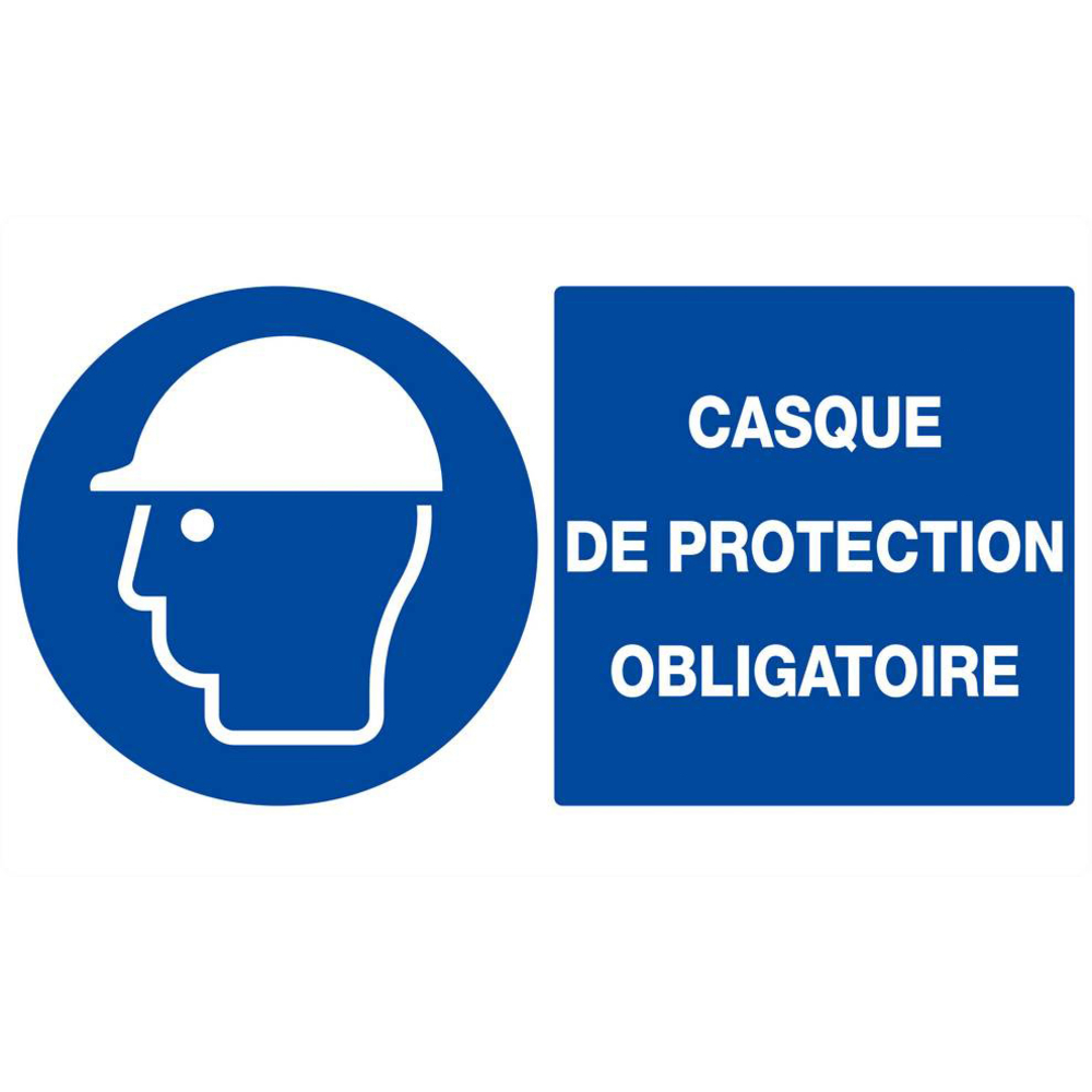 CASQUE DE PROTECTION OBLIGATOIRE 330x200mm TALIAPLAST - 621503