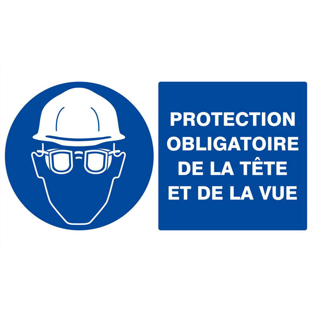 PROTECTION OBLIGATOIRE TETE ET VUE 330x200mm TALIAPLAST - 621504