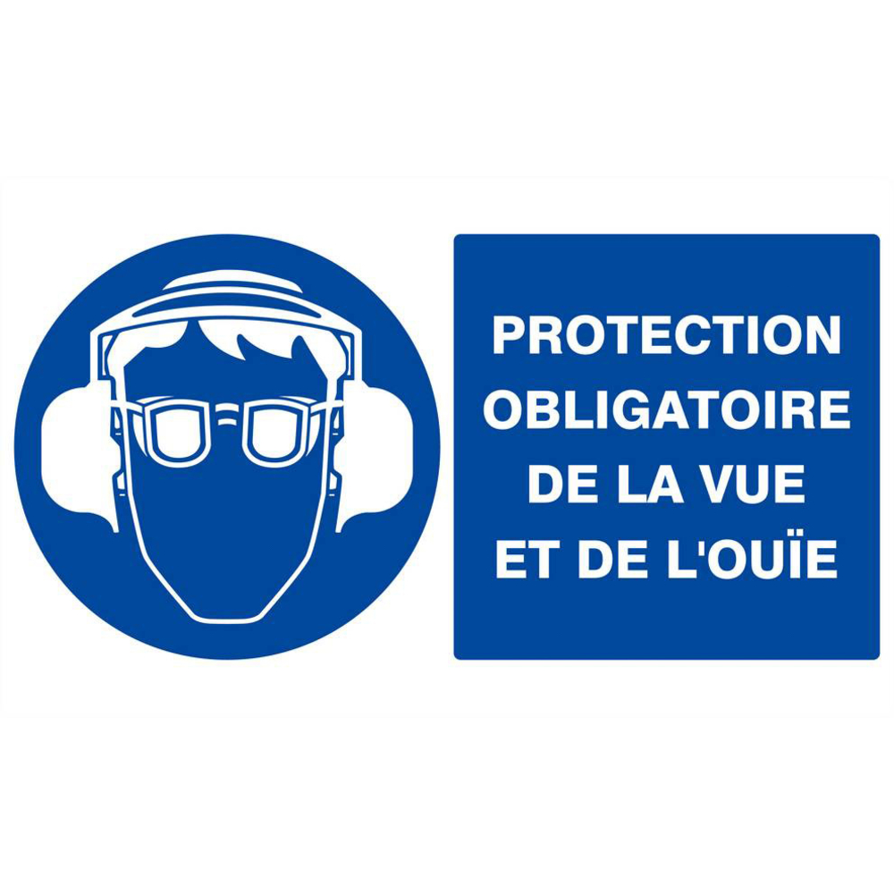 PROTECTION OBLIGATOIRE VUE/OUIE 330x200mm TALIAPLAST - 621508