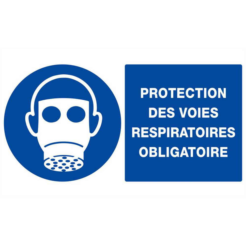 PROTECTION DES VOIES RESPIRATOIRES OBLIGAT. 330x200mm TALIAPLAST - 621510