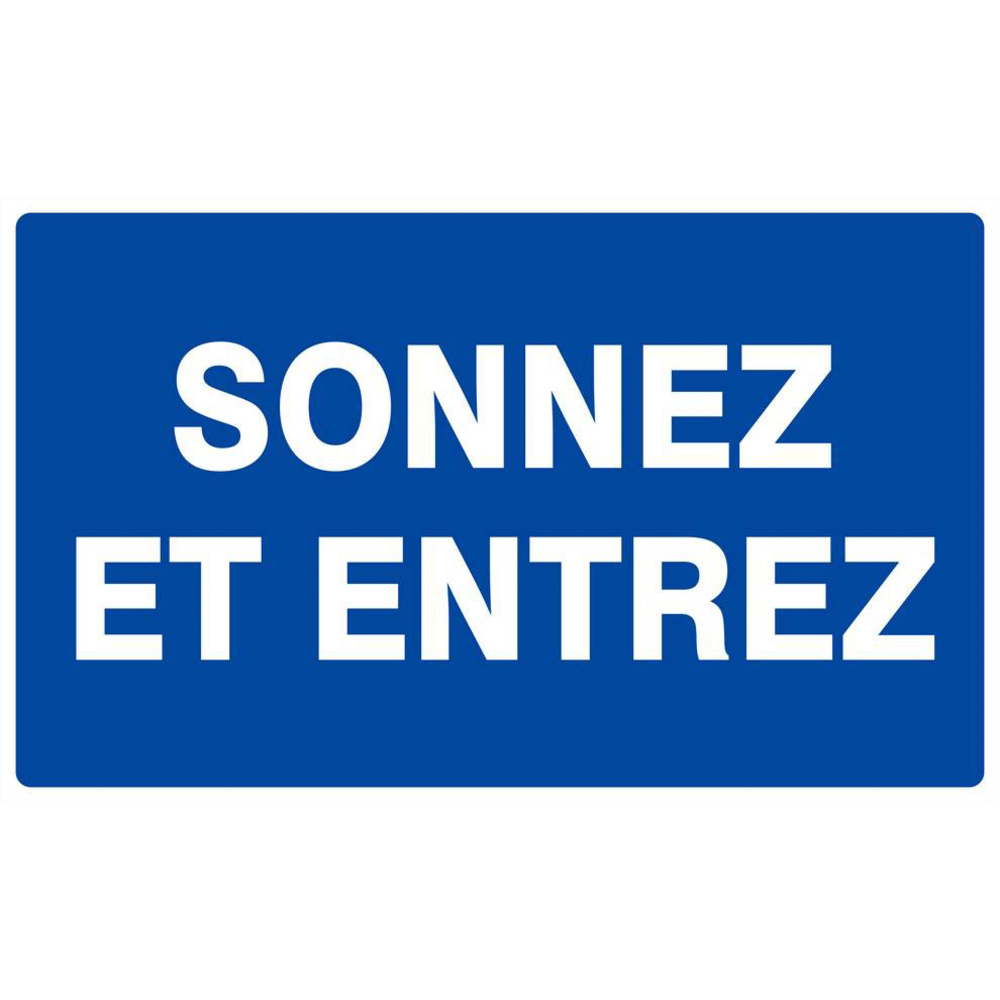 Panneau rigide SONNEZ ET ENTREZ 330x200mm TALIAPLAST - 621631