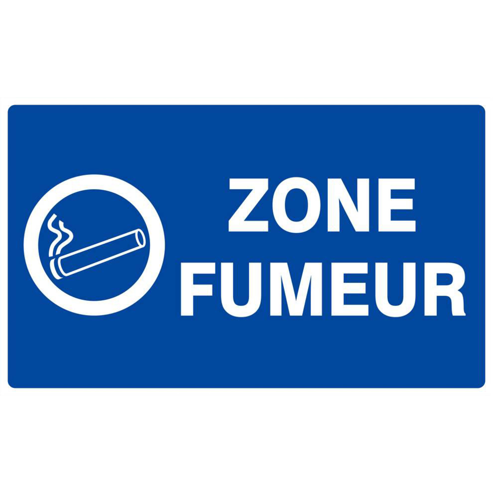 Panneau rigide ZONE FUMEUR 330x200mm TALIAPLAST - 621633