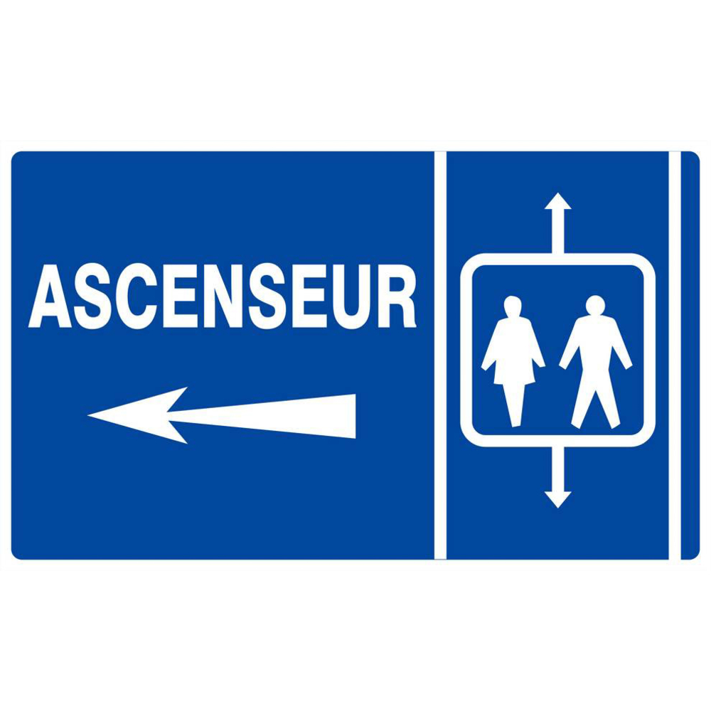 Panneau rigide ASCENSEUR FLECHE A GAUCHE 330x200mm TALIAPLAST - 621639