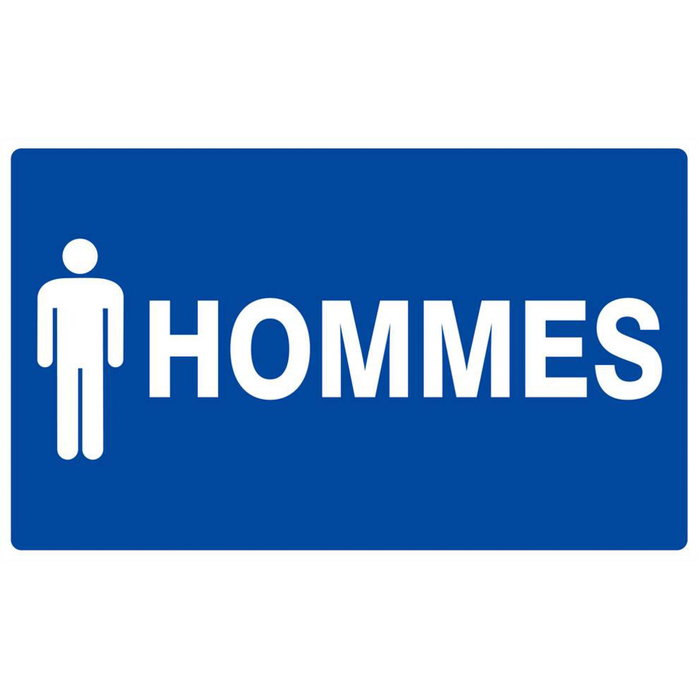 Panneau rigide TOILETTES HOmmES 330x200mm TALIAPLAST - 621648