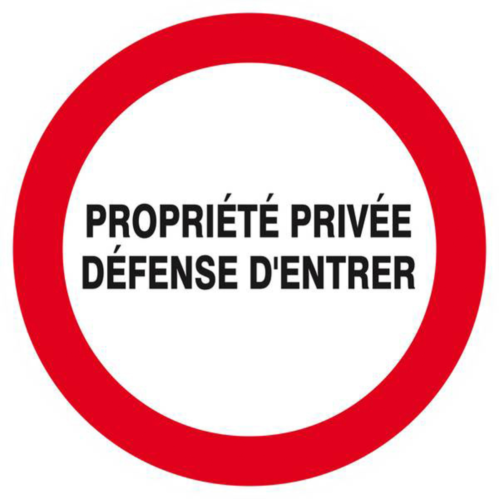 Panneau rigide PROPRIETE PRIVEE DEFENSE D'ENTRER D.300mm TALIAPLAST - 622202