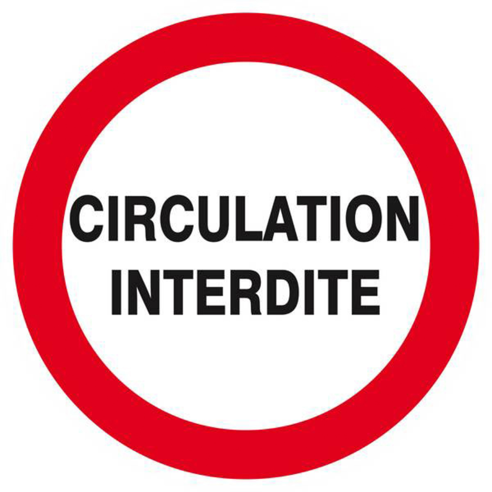 Panneau rigide CIRCULATION INTERDITE D.300mm TALIAPLAST - 622207