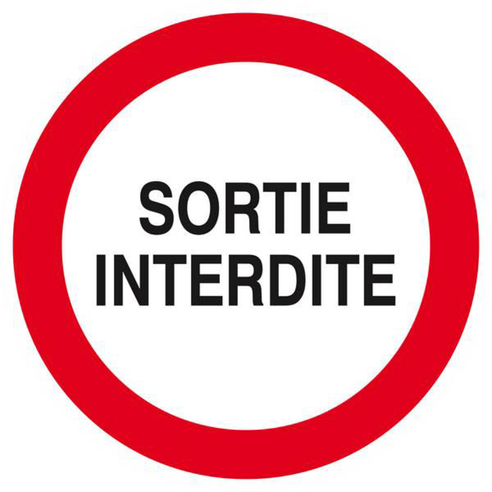 Panneau rigide SORTIE INTERDITE D.300mm TALIAPLAST - 622241