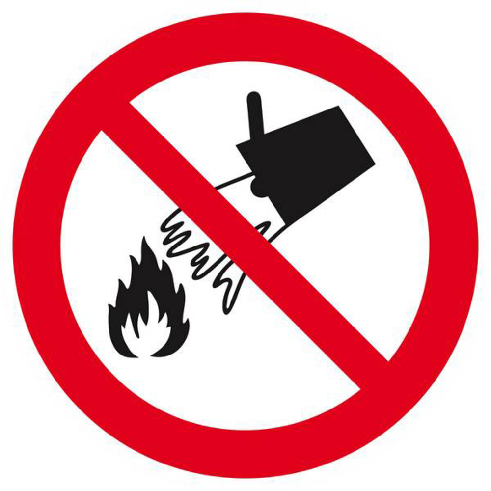 Panneau rigide INTERDICTION D'ETEINDRE AVEC DE L'EAU D.300mm TALIAPLAST - 622246