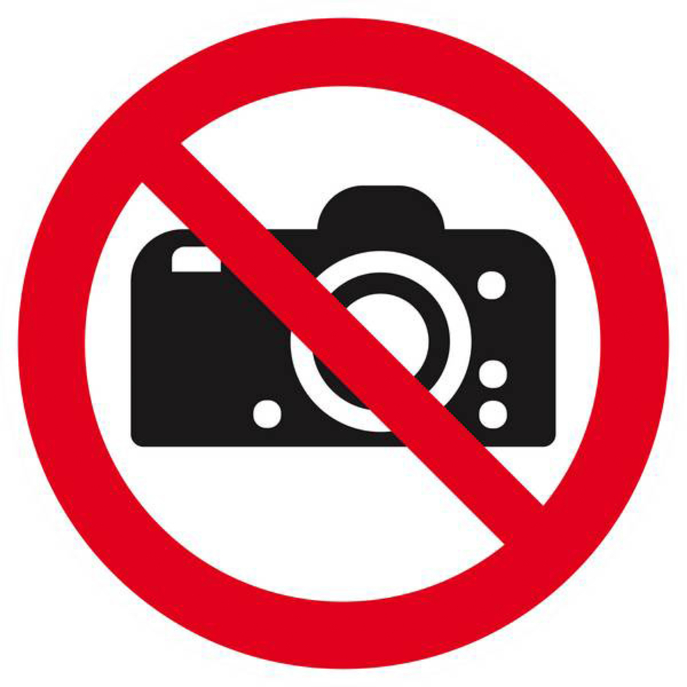 Panneau rigide INTERDICTION DE PHOTOGRAPHIER D.300mm TALIAPLAST - 622251