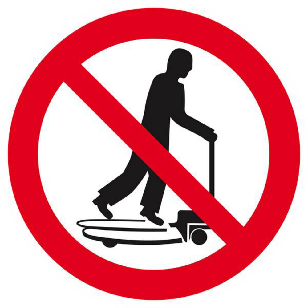 Panneau rigide INTERDIT DE MONTER SUR LES CHARIOTS D.300mm TALIAPLAST - 622252