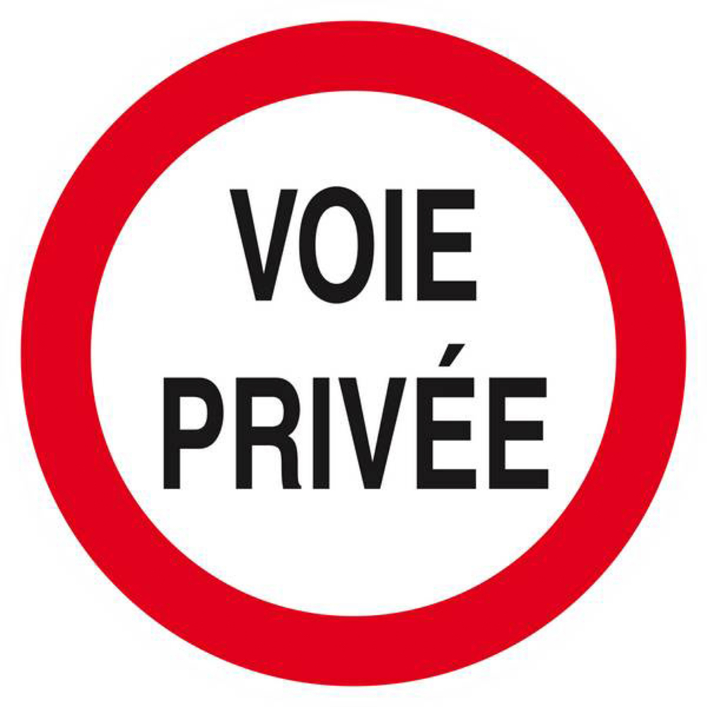 Panneau rigide VOIE PRIVEE CIRCULATION INTERDITE D.300mm TALIAPLAST - 622265