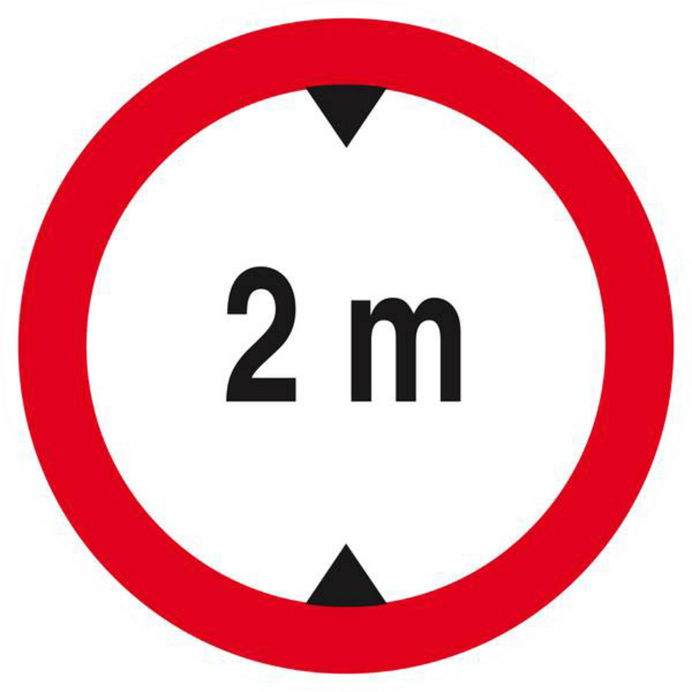 Panneau rigide INTERDIT AUX VEHICULES DE PLUS DE 2.00M DE HAUT D.300mm TALIAPLAST - 622274