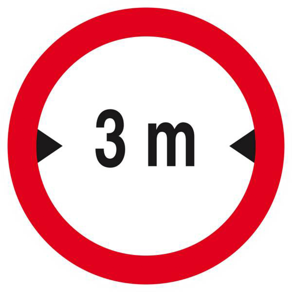 Panneau rigide INTERDIT AUX VEHICULES DE PLUS DE 3.00M DE LARGE D300mm TALIAPLAST - 622280