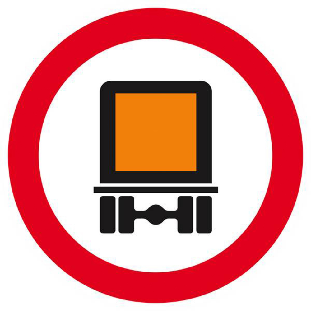 Panneau rigide INTERDIT AUX TRANSPORTS DE MATIERES DANGEREUSES D.300mm TALIAPLAST - 622285