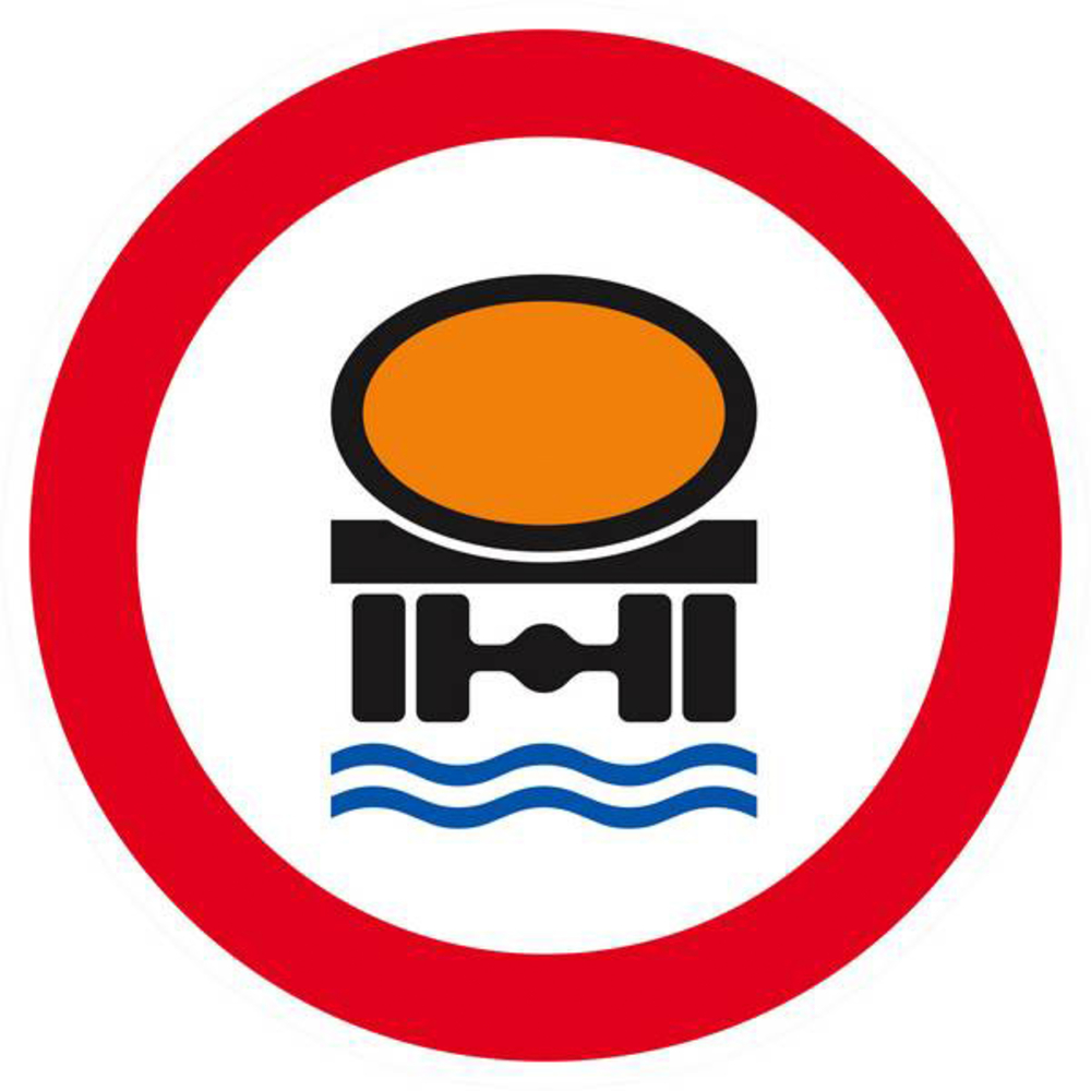 Panneau rigide INTERDIT TRANSPORT PROD. POLLUANTS LES EAUX D.300mm TALIAPLAST - 622286