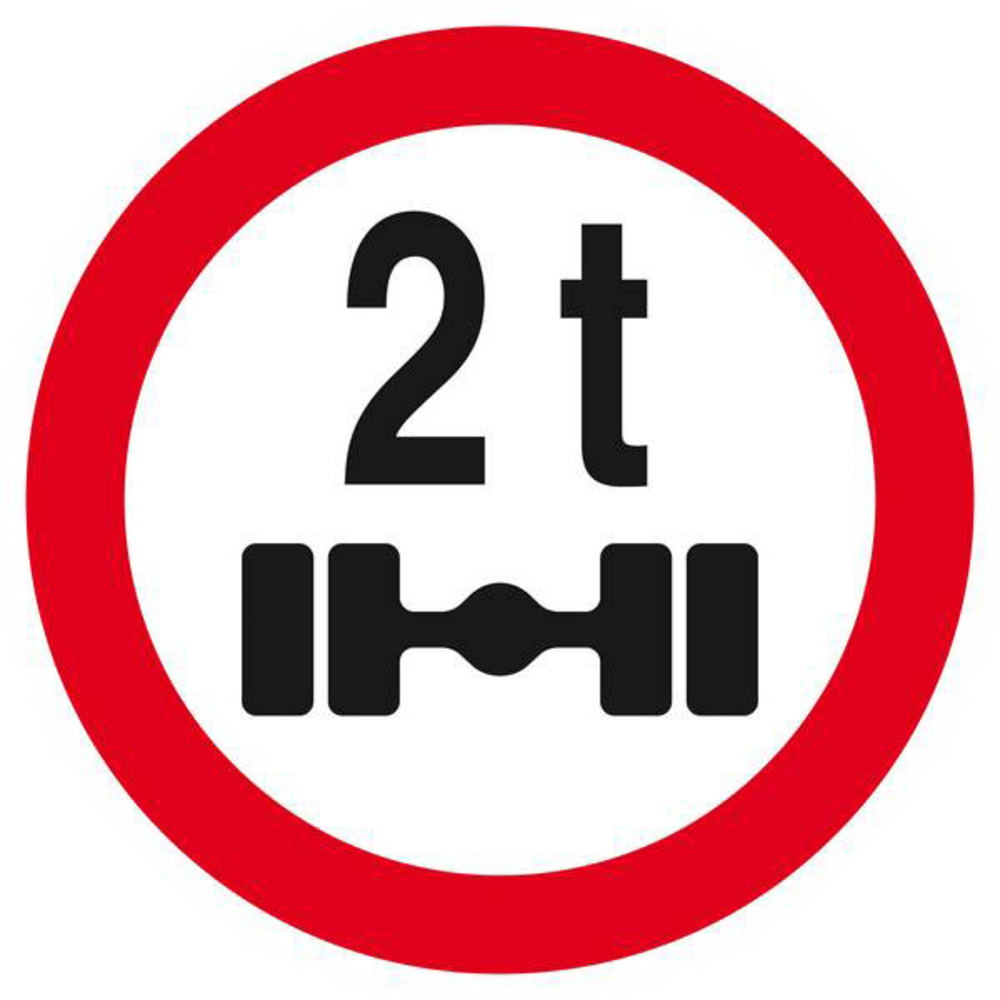 Panneau rigide INTERDIT VEHICULES PESANT S/UN ESSIEU + DE 2 T. D.300mm TALIAPLAST - 622288