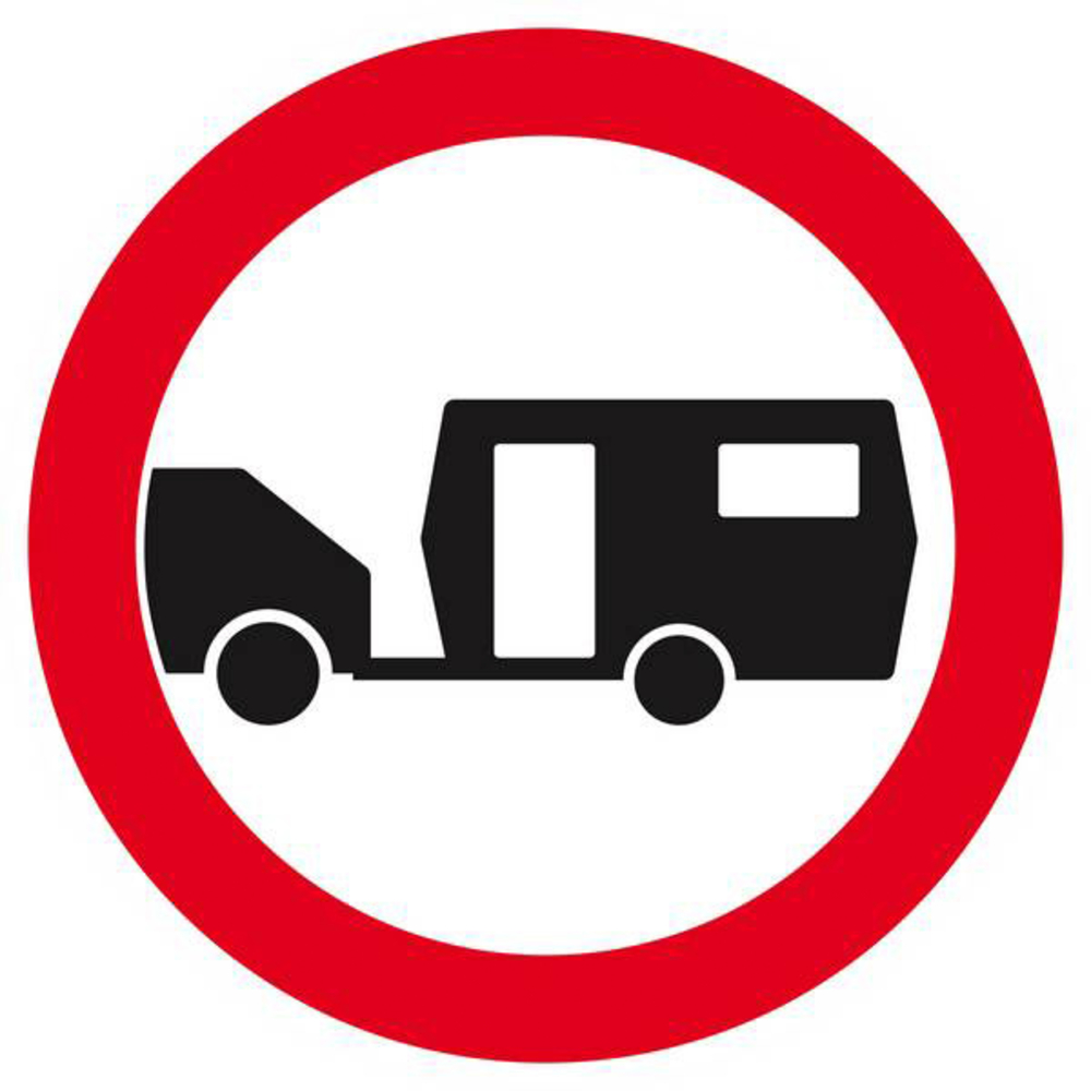 Panneau rigide INTERDIT AUX CARAVANES D.300mm TALIAPLAST - 622290