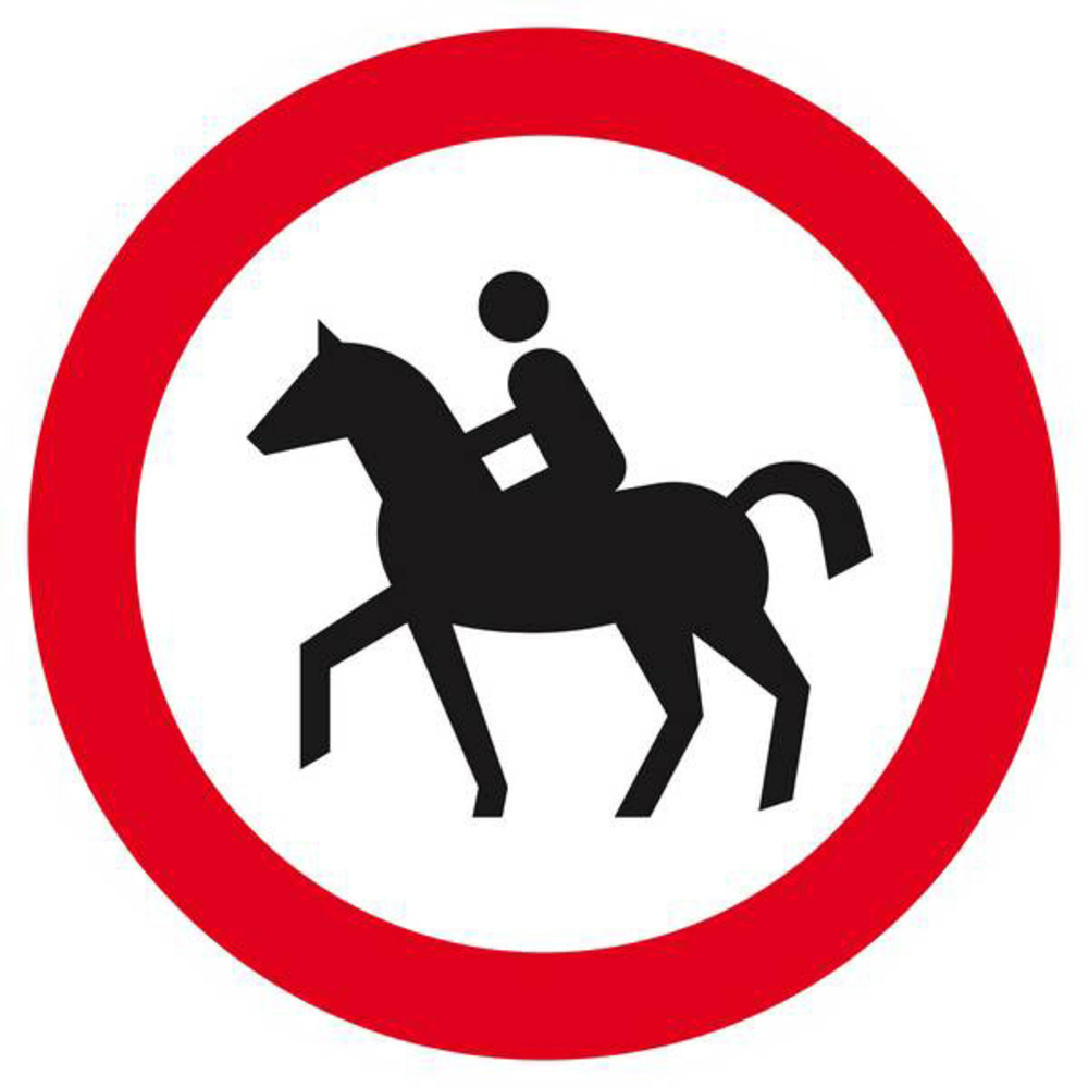 Panneau rigide INTERDIT AUX CAVALIERS D.300mm TALIAPLAST - 622291