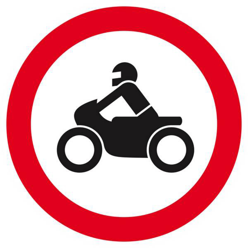 Panneau rigide INTERDIT AUX MOTOS D.300mm TALIAPLAST - 622293