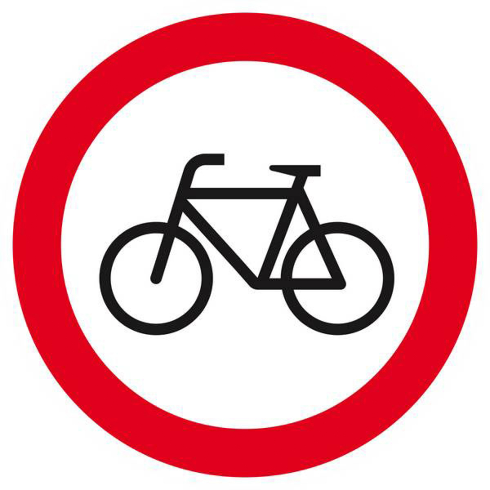 Panneau rigide INTERDIT AUX VELOS D.300mm TALIAPLAST - 622298
