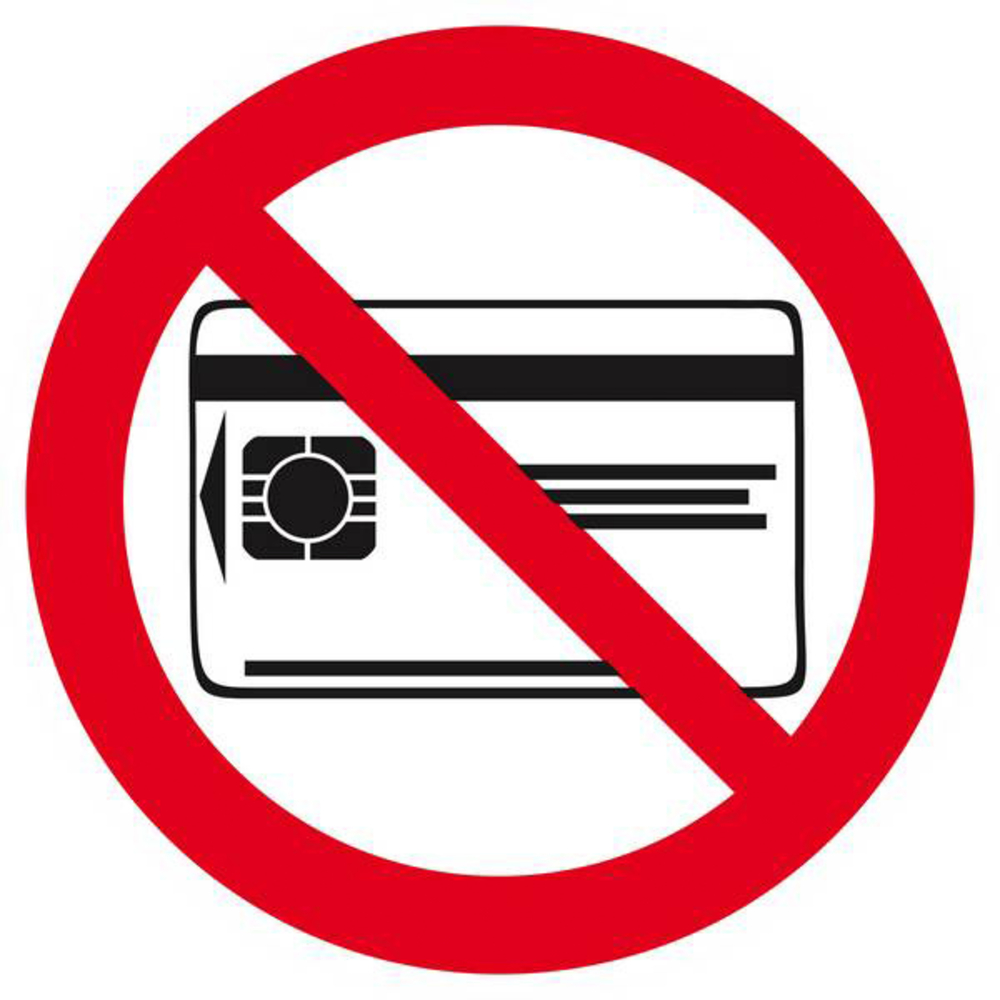 Panneau rigide CARTES MAGNETIQUES INTERDITES D.300mm TALIAPLAST - 622311