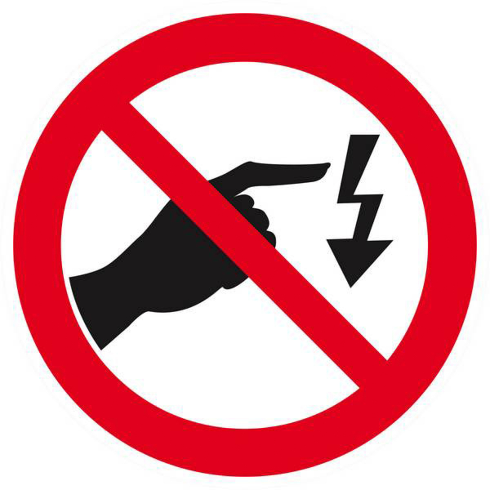 Panneau rigide INTERDIT DE TOUCHER, RISQUE D'ELECTROCUTION D.300mm TALIAPLAST - 622325