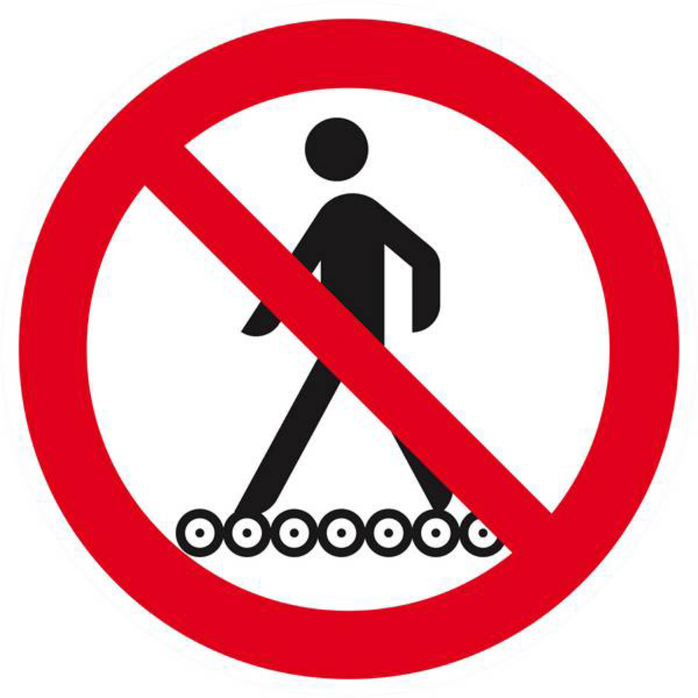 Panneau rigide INTERDIT DE MONTER SUR LE TAPIS ROULANT D.300mm TALIAPLAST - 622334