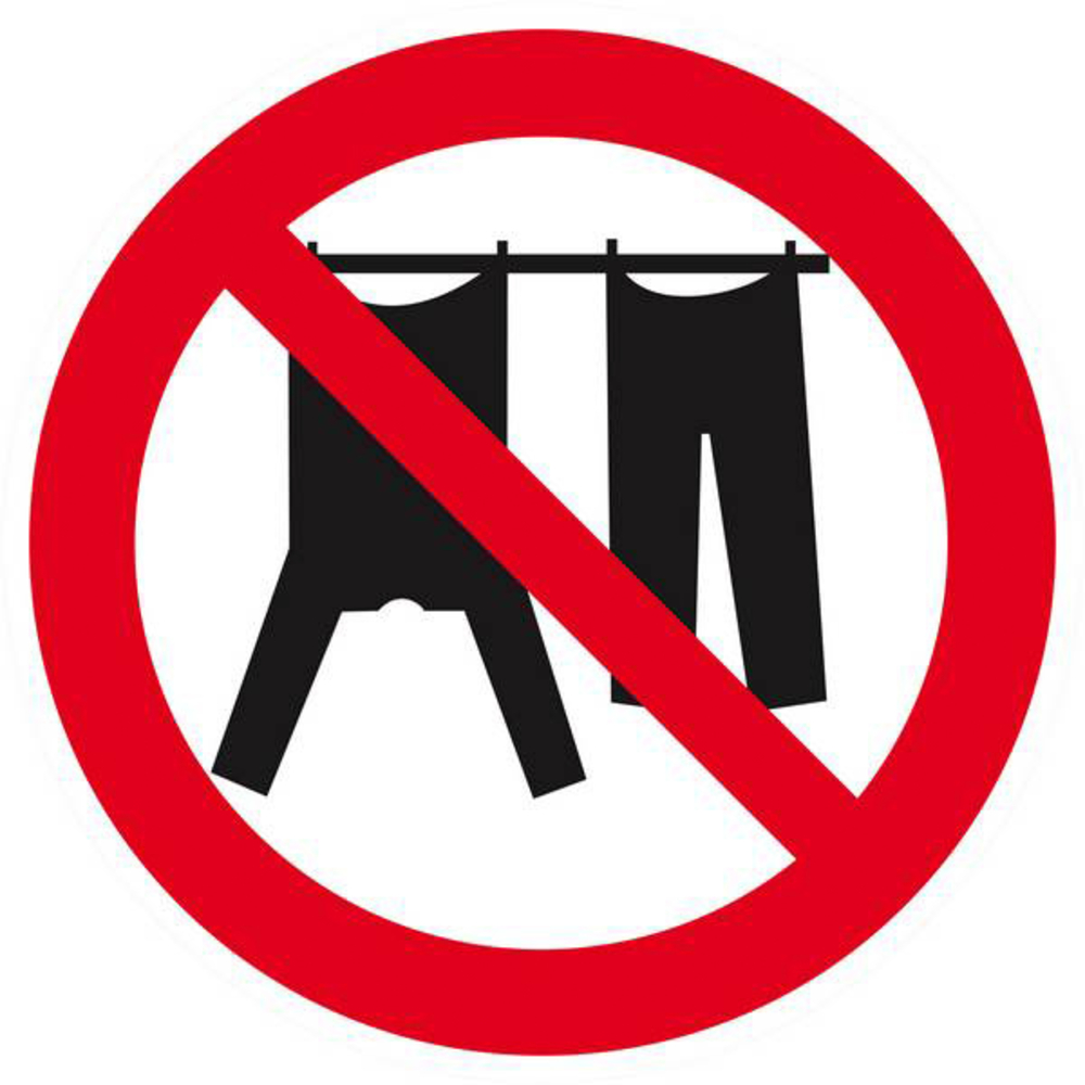 Panneau rigide INTERDIT D' ETENDRE DU LINGE D.300mm TALIAPLAST - 622336