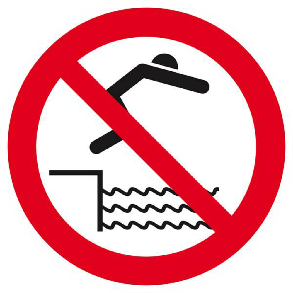 Panneau rigide INTERDIT DE PLONGER D.300mm TALIAPLAST - 622339