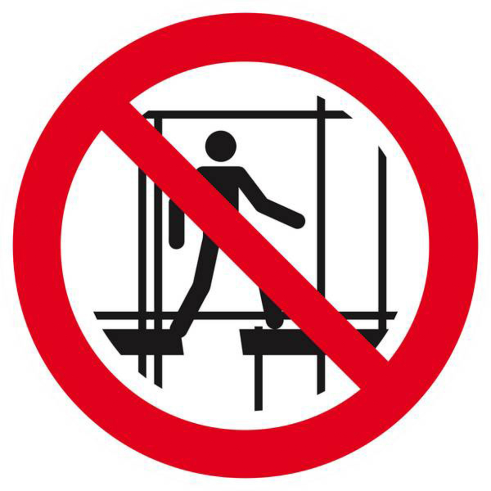 Panneau rigide NE PAS UTILISER UN ECHAFAUDAGE INCOMPLET D.300mm TALIAPLAST - 622352